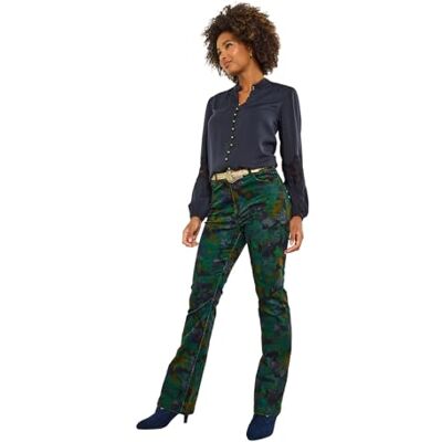 Joe Browns Women's Floral Printed Moleskin Trousers Pants, Turquoise, 8 Joe Browns Women's Floral Printed Moleskin Trousers Pants, Turquoise, 8