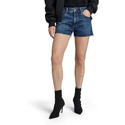 G-STAR Women's True Denim Shorts Raw Edge , Blue (worn in sentry blue D24376-D577-G334), 27 G-STAR Women's True Denim Shorts Raw Edge , Blue (worn in sentry blue D24376-D577-G334), 27