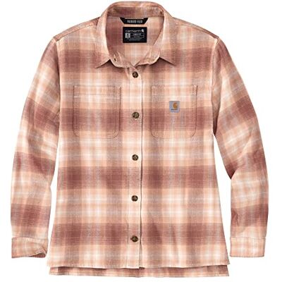 Carhartt Womens Midweight Flannel Long Sleeve Plaid Shirt Carhartt Womens Midweight Flannel Long Sleeve Plaid Shirt
