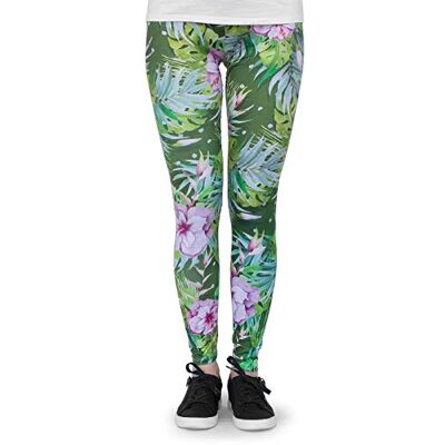 cosey Printed Colorful Leggings (one Size) Design Tropical Flowers cosey Printed Colorful Leggings (one Size) Design Tropical Flowers