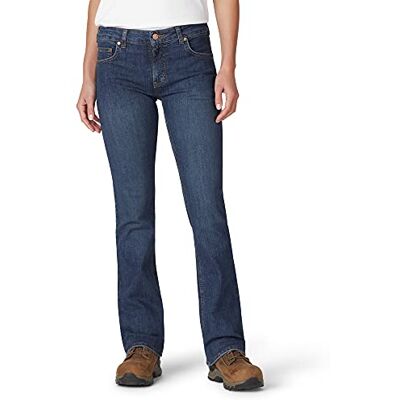 Dickies Women's Perfect Shape Denim Jean-Bootcut Stretch, Stonewashed Indigo Blue, 6 Dickies Women's Perfect Shape Denim Jean-Bootcut Stretch, Stonewashed Indigo Blue, 6