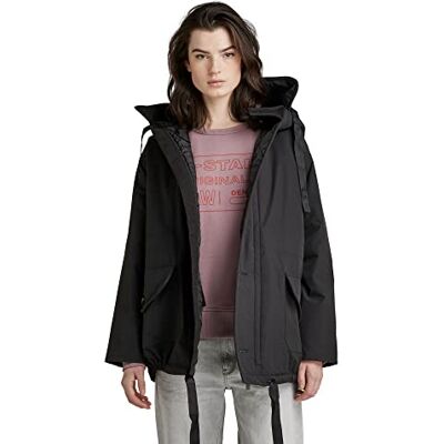 G-STAR Women's Mid Parka , Black (dk black D22024-A281-6484), L G-STAR Women's Mid Parka , Black (dk black D22024-A281-6484), L