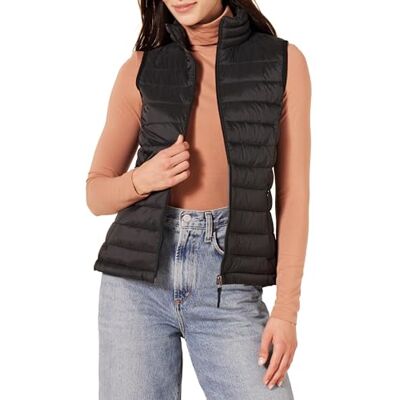 Amazon Essentials Women's Lightweight Water-Resistant Packable Puffer Gilet, Black, XXL Amazon Essentials Women's Lightweight Water-Resistant Packable Puffer Gilet, Black, XXL