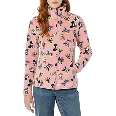 Amazon Essentials Disney Marvel Star Wars Princess Women's Polar Fleece Full-Zip Mock Jackets, Minnie and Friends, L Amazon Essentials Disney Marvel Star Wars Princess Women's Polar Fleece Full-Zip Mock Jackets, Minnie and Friends, L