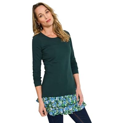 Joe Browns Women's Long Sleeve Autumn Cosy Tunic Top Shirt, Green, 6 Joe Browns Women's Long Sleeve Autumn Cosy Tunic Top Shirt, Green, 6