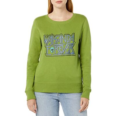 Amazon Essentials Disney Marvel Star Wars Princess Women's Fleece Crew Sweatshirts, Marvel Wakanda Forever, XL Amazon Essentials Disney Marvel Star Wars Princess Women's Fleece Crew Sweatshirts, Marvel Wakanda Forever, XL