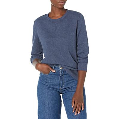 Amazon Essentials Women's Fleece Crewneck Pullover Sweatshirt (Available in Plus Size), Navy Heather, XXL Amazon Essentials Women's Fleece Crewneck Pullover Sweatshirt (Available in Plus Size), Navy Heather, XXL