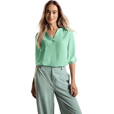 Street One Women's A321778 Material Mix Tunic, Tidel Green, 18 Street One Women's A321778 Material Mix Tunic, Tidel Green, 18