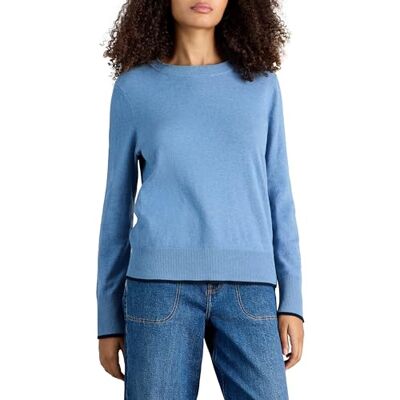 White Stuff Women's Katie Casual Sweater Soft Cotton Wool Blend Medium Blue Size 10 White Stuff Women's Katie Casual Sweater Soft Cotton Wool Blend Medium Blue Size 10