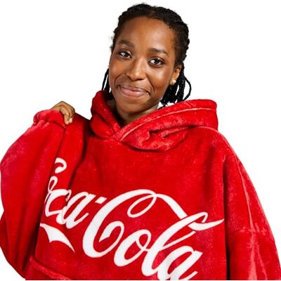 The Gift Scholars Coca-Cola Officially Licensed Oversized Sherpa Fleece Hoodie – Ultra-Soft, Cozy Wearable for Adult Fans of Coke The Gift Scholars Coca-Cola Officially Licensed Oversized Sherpa Fleece Hoodie – Ultra-Soft, Cozy Wearable for Adult Fans of Coke