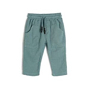 Koton Babyboy Trousers Drawstring Pocket Detail Cotton Muslin Fabric Pants, Blue (614), 6-9 Months Koton Babyboy Trousers Drawstring Pocket Detail Cotton Muslin Fabric Pants, Blue (614), 6-9 Months