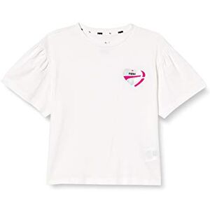 Puma Girls' Alpha Style Tee G T-Shirt, White, 3-4Y Puma Girls' Alpha Style Tee G T-Shirt, White, 3-4Y