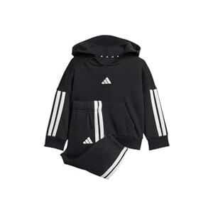 adidas Unisex Baby ESSENTIALS HOODED JOGGER, black/white, 6-9 Months adidas Unisex Baby ESSENTIALS HOODED JOGGER, black/white, 6-9 Months