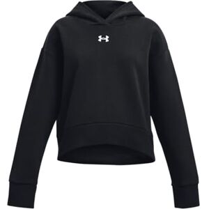 Under Armour Girl's UA Rival Fleece Crop Hoodie Shirt Black Under Armour Girl's UA Rival Fleece Crop Hoodie Shirt Black