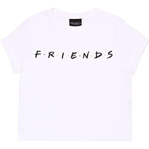 Popgear Friends Text Logo Girls Cropped T-Shirt White 13-14 Years Popgear Friends Text Logo Girls Cropped T-Shirt White 13-14 Years