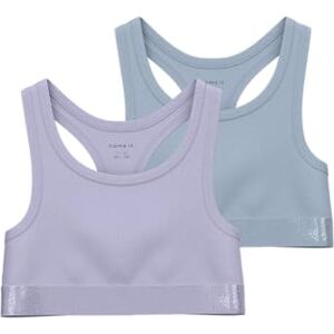 NAME IT Girls' Nkfshort Top 2P Noos (Pack of 2), Purple Heather, Numeric_158 NAME IT Girls' Nkfshort Top 2P Noos (Pack of 2), Purple Heather, Numeric_158