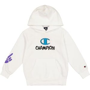 Champion Boys Legacy Play With Graphics B (306908) Ultra-light Soft Compact Polyfleece Hooded Sweatshirt, White (Ww001), 3-4 Years UK Champion Boys Legacy Play With Graphics B (306908) Ultra-light Soft Compact Polyfleece Hooded Sweatshirt, White (Ww001), 3-4 Years UK