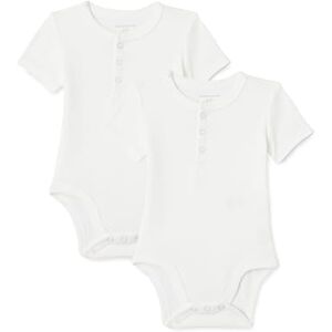 Amazon Essentials Unisex Babies' Baby Unisex 2-Pack Henley Bodysuit, Pack of 2, White, 0-3 Months Amazon Essentials Unisex Babies' Baby Unisex 2-Pack Henley Bodysuit, Pack of 2, White, 0-3 Months