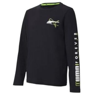 Puma Alpha Longsleeve tee B T-shirt, Children, boys, T-Shirt, 583191-01_M, Black, 7-8Y Puma Alpha Longsleeve tee B T-shirt, Children, boys, T-Shirt, 583191-01_M, Black, 7-8Y