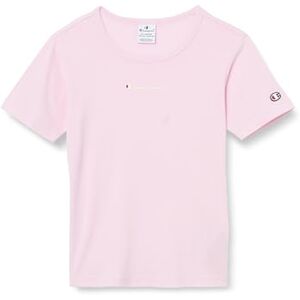 Champion Girl's Legacy Icons G-Soft Cotton 1x1 Rib Slim S/S Crewneck T-Shirt, Baby Pink, 9-10 Years Champion Girl's Legacy Icons G-Soft Cotton 1x1 Rib Slim S/S Crewneck T-Shirt, Baby Pink, 9-10 Years