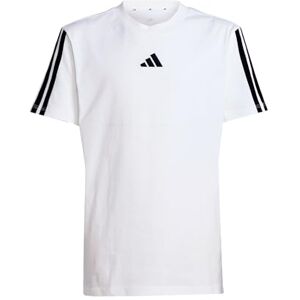 adidas Unisex Kids Essentials 3 Stripes T-Shirt, White/Black, 13-14 Years adidas Unisex Kids Essentials 3 Stripes T-Shirt, White/Black, 13-14 Years