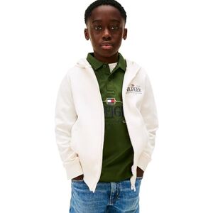 Tommy Hilfiger Boy's TOMMY ICONS ZIP THROUGH HOODIE KB0KB10362 Zip Through Hoodie, WHITE (Ancient White), 12 Years Tommy Hilfiger Boy's TOMMY ICONS ZIP THROUGH HOODIE KB0KB10362 Zip Through Hoodie, WHITE (Ancient White), 12 Years
