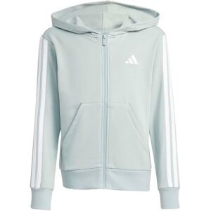 adidas Girl's ESSENTIALS FULL ZIP HOODIE, Wonder Sage/white, 5-6 Years adidas Girl's ESSENTIALS FULL ZIP HOODIE, Wonder Sage/white, 5-6 Years