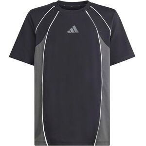 adidas Unisex Kids Color Block T-Shirt, Black/Grey six/White, 9-10 Years adidas Unisex Kids Color Block T-Shirt, Black/Grey six/White, 9-10 Years
