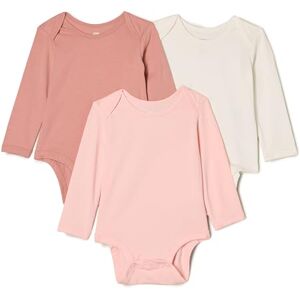 Amazon Essentials x Sofia Grainge Unisex Babies' Long-Sleeve Crew Neck Bodysuit, Pack of 3, Ivory/Pink/Terracotta, Premature Amazon Essentials x Sofia Grainge Unisex Babies' Long-Sleeve Crew Neck Bodysuit, Pack of 3, Ivory/Pink/Terracotta, Premature