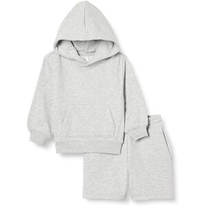 Amazon Essentials Boys' Hoodie and Shorts Set, Light Grey Heather, 10 Years Amazon Essentials Boys' Hoodie and Shorts Set, Light Grey Heather, 10 Years