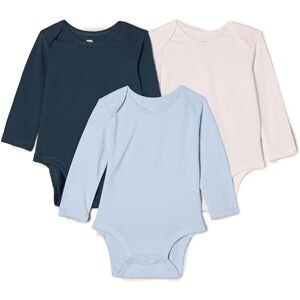 Amazon Essentials x Sofia Grainge Unisex Babies' Long-Sleeve Crew Neck Bodysuit, Pack of 3, Dark Navy/Ivory/Light Blue, 3-6 Months Amazon Essentials x Sofia Grainge Unisex Babies' Long-Sleeve Crew Neck Bodysuit, Pack of 3, Dark Navy/Ivory/Light Blue, 3-6 Months