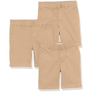 Amazon Essentials Boys' Uniform Woven Flat-Front Shorts (Wrinkle-Resistant), Pack of 3, Khaki Tan, 11 Years Amazon Essentials Boys' Uniform Woven Flat-Front Shorts (Wrinkle-Resistant), Pack of 3, Khaki Tan, 11 Years