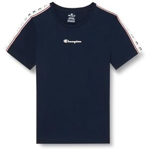 Champion Boy's Legacy Retro Sport B-Tape S/S Crewneck T-Shirt, Navy Blue, 9-10 Years Champion Boy's Legacy Retro Sport B-Tape S/S Crewneck T-Shirt, Navy Blue, 9-10 Years
