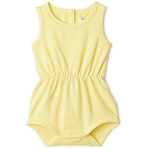 Amazon Essentials x Sofia Grainge Baby Girls' Lightweight French Terry Sleeveless Shorts Romper Suit, Light Yellow, 12 Months Amazon Essentials x Sofia Grainge Baby Girls' Lightweight French Terry Sleeveless Shorts Romper Suit, Light Yellow, 12 Months
