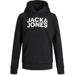 JACK & JONES Boy's Jjecorp Logo Ss19 Noos Jr Hooded Sweatshirt, Black, 140 UK JACK & JONES Boy's Jjecorp Logo Ss19 Noos Jr Hooded Sweatshirt, Black, 140 UK