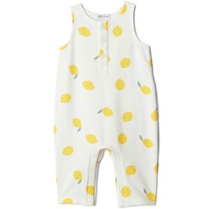 Amazon Essentials x Sofia Grainge Unisex Babies' Sleeveless Lightweight French Terry Romper Suit, Ivory Big Lemon, 0 Months Amazon Essentials x Sofia Grainge Unisex Babies' Sleeveless Lightweight French Terry Romper Suit, Ivory Big Lemon, 0 Months