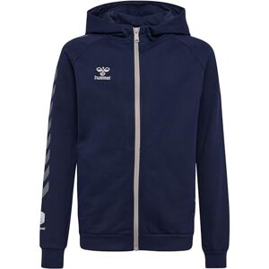 hummel Unisex Children's Hmlmove Grid Cotton Zip Hoodie Kids Hooded Sweatshirt, Navy, 128 EU hummel Unisex Children's Hmlmove Grid Cotton Zip Hoodie Kids Hooded Sweatshirt, Navy, 128 EU