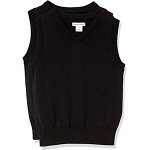 Amazon Essentials Boys' Uniform Cotton V-Neck Sleeveless Jumper, Pack of 2, Black, 4 Years Amazon Essentials Boys' Uniform Cotton V-Neck Sleeveless Jumper, Pack of 2, Black, 4 Years