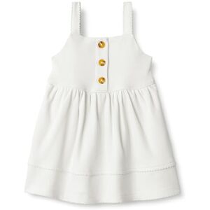 Amazon Essentials x Sofia Grainge Baby Girls' Cotton Casual Fit and Flare Dress, White, 3-6 Months Amazon Essentials x Sofia Grainge Baby Girls' Cotton Casual Fit and Flare Dress, White, 3-6 Months