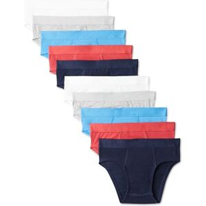 Amazon Essentials Boys' Cotton Jersey Brief Underwear, Pack of 10, Grey/ Red/ Navy, 11-12 Years Amazon Essentials Boys' Cotton Jersey Brief Underwear, Pack of 10, Grey/ Red/ Navy, 11-12 Years