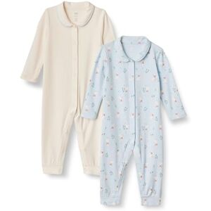 Amazon Essentials x Sofia Grainge Unisex Babies' Footless Sleepsuit, Pack of 2, Geese/Ivory, 0-3 Months Amazon Essentials x Sofia Grainge Unisex Babies' Footless Sleepsuit, Pack of 2, Geese/Ivory, 0-3 Months