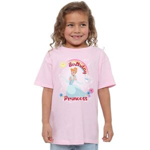 Disney Cinderella Birthday Princess Girls T Shirt, Pink, 7-8 Years Disney Cinderella Birthday Princess Girls T Shirt, Pink, 7-8 Years