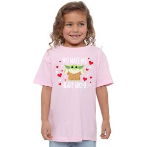 Star Wars You Make My Heart Grogu Girls T Shirt, Pink, 9-10 Years Star Wars You Make My Heart Grogu Girls T Shirt, Pink, 9-10 Years