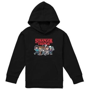 Stranger Things Cartoon Group Youth Kids Boy Girls Pull-Over Hoodie, Black, 12-13 Stranger Things Cartoon Group Youth Kids Boy Girls Pull-Over Hoodie, Black, 12-13