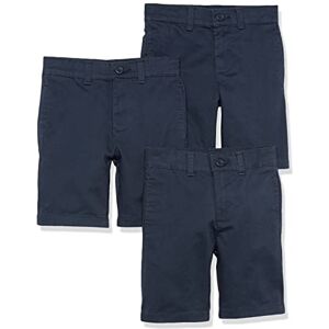 Amazon Essentials Boys' Uniform Woven Flat-Front Shorts (Wrinkle-Resistant), Pack of 3, Navy, 8 Years Slim Amazon Essentials Boys' Uniform Woven Flat-Front Shorts (Wrinkle-Resistant), Pack of 3, Navy, 8 Years Slim