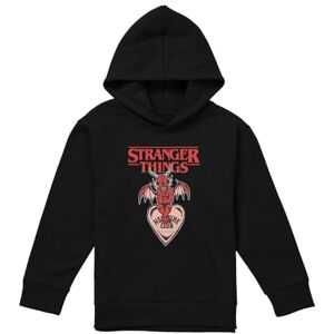 Stranger Things Hellfire Heart Youth Kids Boy Girls Pull-Over Hoodie, Black, 12-13 Stranger Things Hellfire Heart Youth Kids Boy Girls Pull-Over Hoodie, Black, 12-13