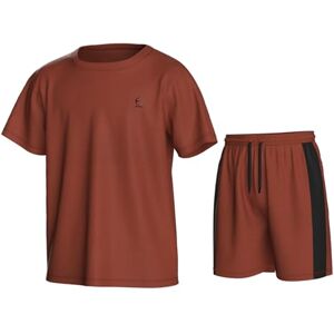 Essenclo Boys Athletic Shorts and Performance T-Shirt Crew Neck Boy Clothes Set, Summer Kids Outfit Size 3-16 (2 Pcs Set) E1002 Brown 9-10 Essenclo Boys Athletic Shorts and Performance T-Shirt Crew Neck Boy Clothes Set, Summer Kids Outfit Size 3-16 (2 Pcs Set) E1002 Brown 9-10