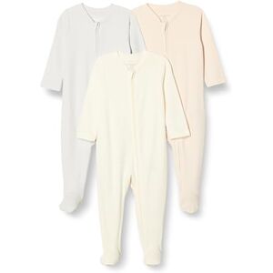 Amazon Essentials Unisex Babies' Footed Sleepsuit, Pack of 3, Dove Grey/Ivory/Pale Pink, 6-9 Months Amazon Essentials Unisex Babies' Footed Sleepsuit, Pack of 3, Dove Grey/Ivory/Pale Pink, 6-9 Months
