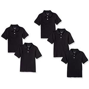 Amazon Essentials Boys' Short-Sleeve School Uniform Pique Polo Shirts, Pack of 5, Black, 11-12 Years Amazon Essentials Boys' Short-Sleeve School Uniform Pique Polo Shirts, Pack of 5, Black, 11-12 Years