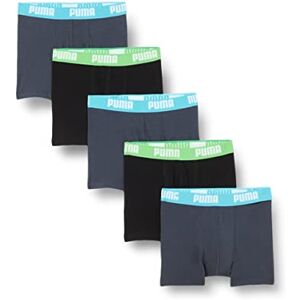 Puma Boys Boxer, India Ink/Turquoise, 170-176 (Pack of 5) Puma Boys Boxer, India Ink/Turquoise, 170-176 (Pack of 5)
